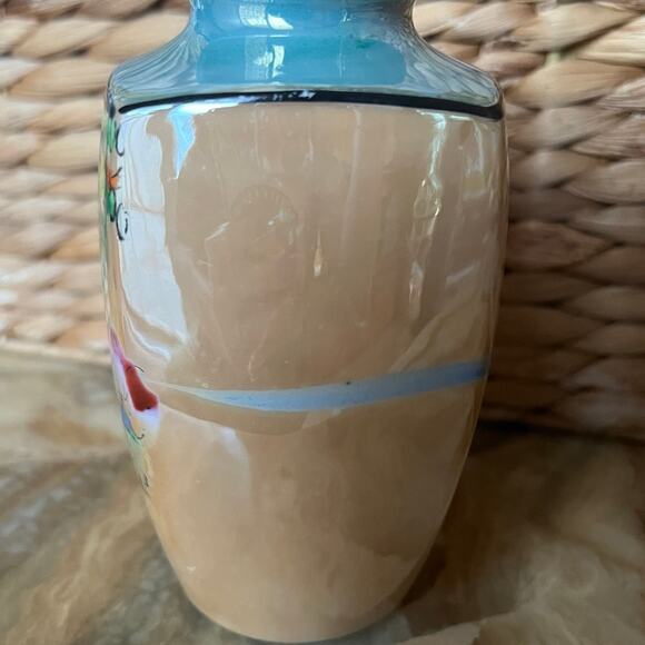 Luster peach Japanese vase - Picture 2 of 7